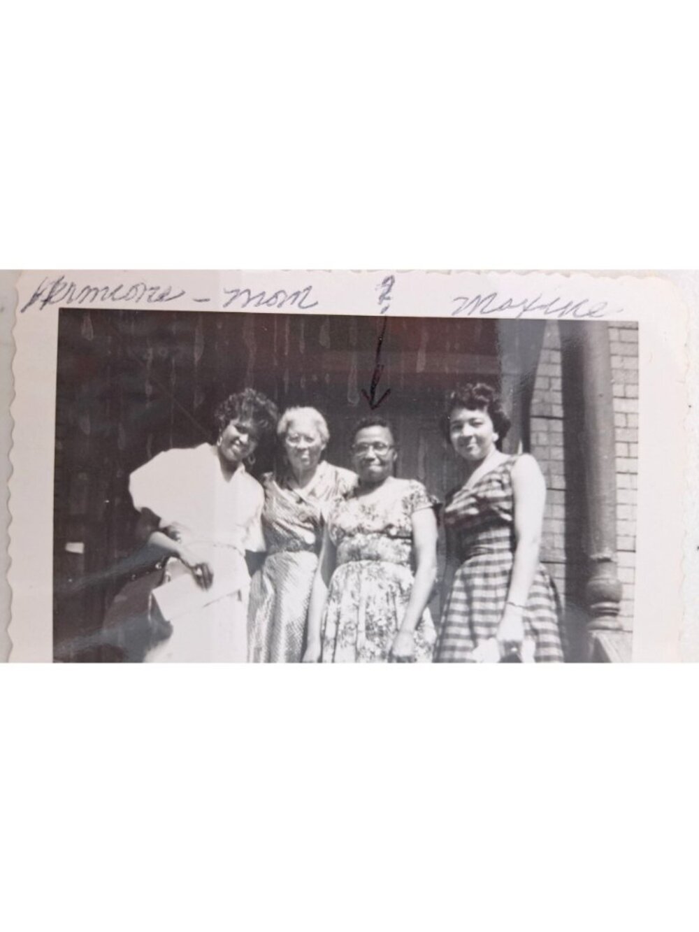 Vintage Black White Photo African American Women Dresses History Family 1950s - Picture 3 of 7